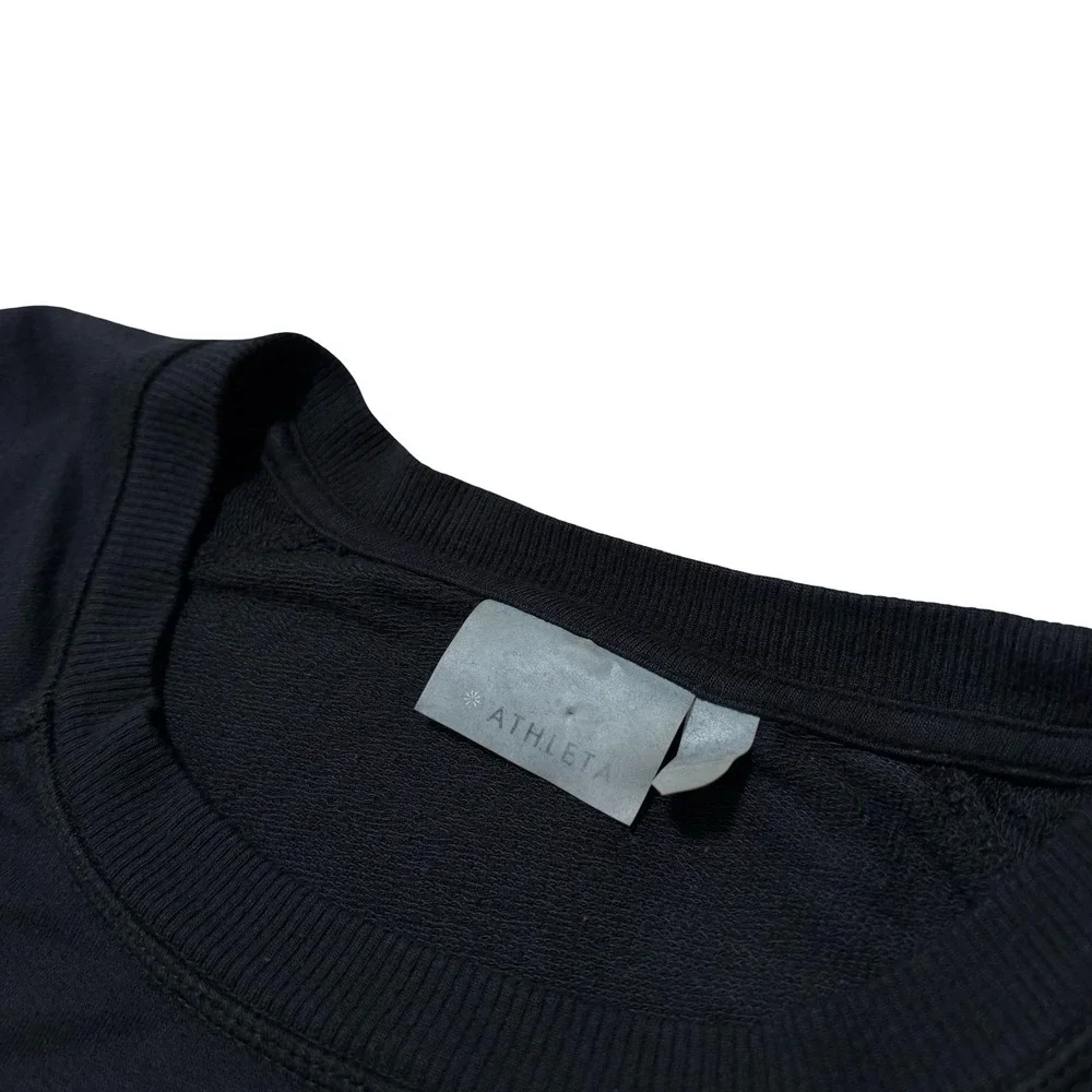 Athleta Women's Long Sleeve Yoga‎ Gym Training Shirt Top Black Size M 18.5 x 28